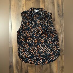 Evereve Floral Smocked Blouse S | Fall Prints | Chic Work & Weekend Top